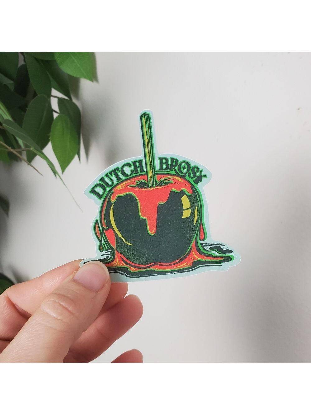 Dutch Bros September Glitter Spooky Caramel Apple 2024 Sticker